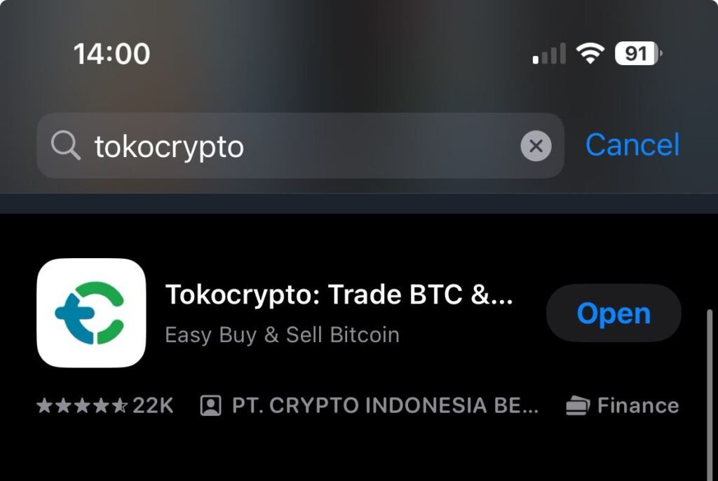 Download aplikasi Tokocrypto