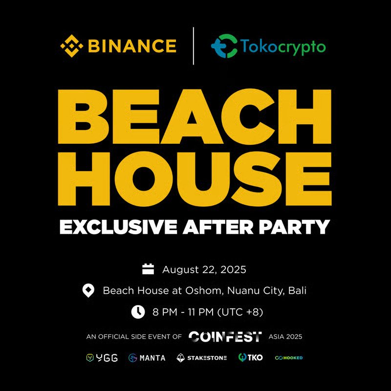 Beach House Tokocrypto x Binance In Side Event Tokocrypto