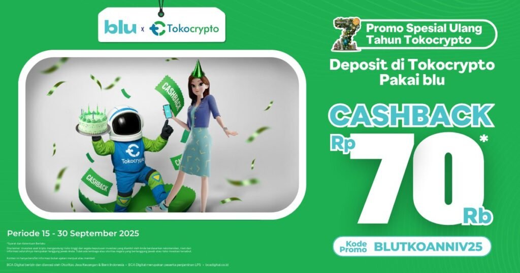 blu bca Cashback total 70 juta Tokocrypto