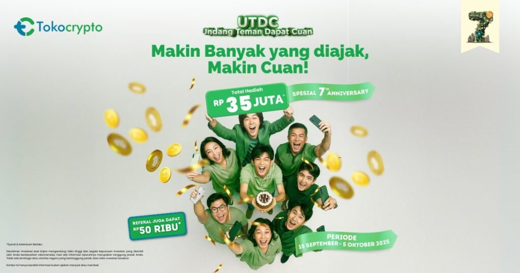 Undang Teman dapat Cuan Total 35 Juta Tokocrypto